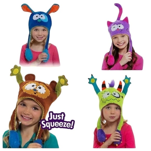 Flipeez Peek-A-Boo Green Monster Action‎ Hat Kids Unisex OS - Picture 9 of 9